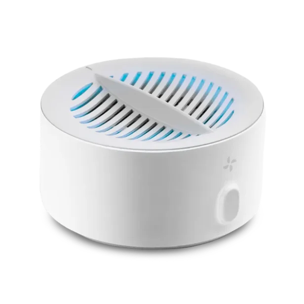 PuriBreeze Produce Cleaner device - white cylindrical food cleaner with blue LED light